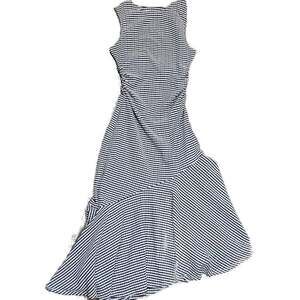 Rails Daija Asymmetric Midi Dress in Black Gingham